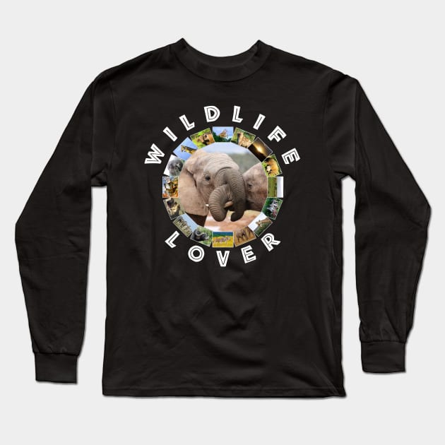 Wildlife Lover Elephant Trunks Long Sleeve T-Shirt by PathblazerStudios